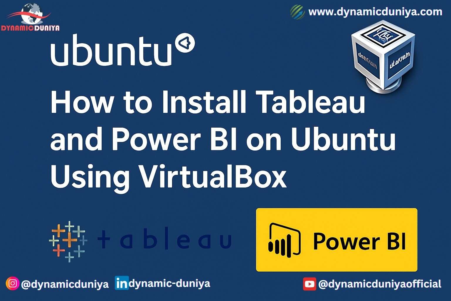 How to Install Tableau and Power BI on Ubuntu Using VirtualBox
