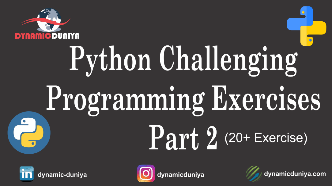 Python Challenging Programming Exercises Part 2